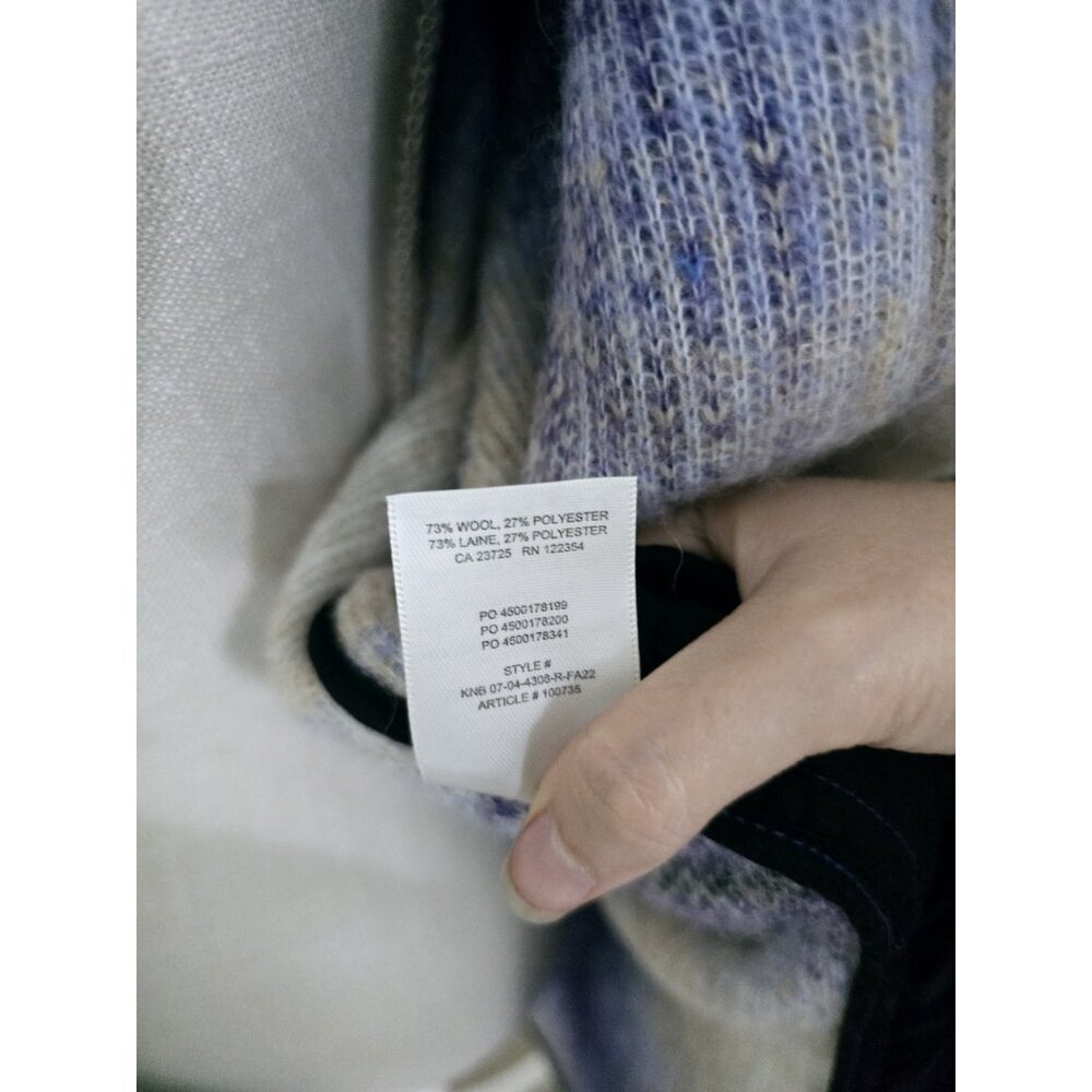 Wilfred Free The Ganna Aritzia Wool Plaid Elaine Violet Purple Shirt Jacket XL - Picture 13 of 13